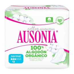 Podpaski Zwykłe ze Skrzydełkami Organic Ausonia (12 uds)