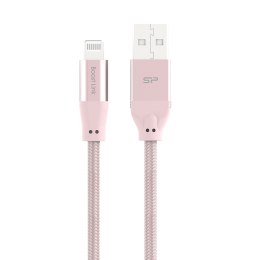 Kabel USB - Lightning  Silicon Power LK35AL 1M Mfi Nylon oplot Pink