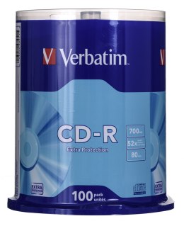 Płyta CD Verbatim 43411 (700MB; 52x; 100szt.; Cake)