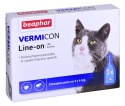 BEAPHAR VERMIcon Line-on Cat - krople przeciw pasożytom dla kota - 3x 1ml