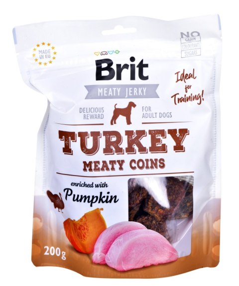 Brit Jerky Turkey Meaty Coins - Indyk - przysmak dla psa - 200 g