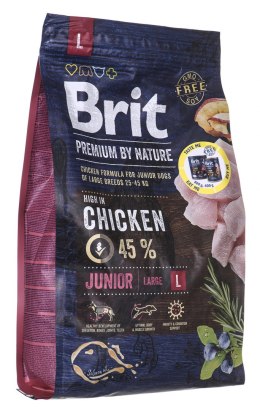 BRIT Premium By Nature Junior L - sucha karma dla szczeniąt dużych ras - 3 kg