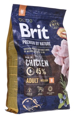 BRIT PREMIUM BY NATURE Adult M - sucha karma z kurczakiem dla psów dorosłych ras średnich - 3 kg