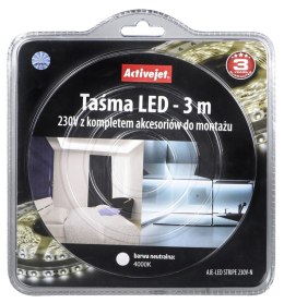 Taśma LED Activejet AJE-LED STRIPE (200 lm; Neutralny; 3m; 3.5 W; IP67)