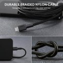 CB-AL05 nylonowy kabel Quick Charge Lightning-USB | 2m | certyfikat MFi Apple