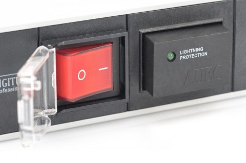 Listwa zasilająca PDU 19 cali RACK 7xSchuko, 2m 1xSchuko, 16A, wł./wył., zab.przepięciowe, aluminiowa