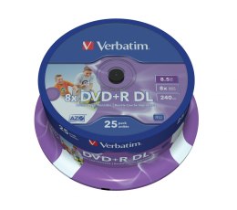 Płyta DVD Verbatim 43667 (8,5GB; 8x; 25szt.; Cake)