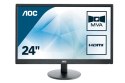 Monitor AOC M2470SWH (23,6"; MVA; FullHD 1920x1080; HDMI, VGA; kolor czarny)