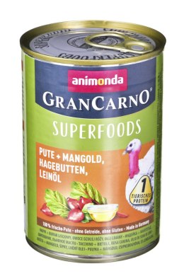 ANIMONDA GranCarno Superfoods: indyk botwinka - mokra karma dla psa - 400g