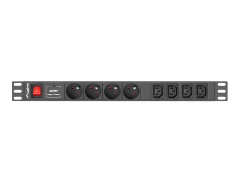 Listwa zasilająca Lanberg PDU-04E04I-0200-IEC-BK (8 x UTE; 2m; kolor czarny)