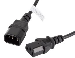 Przedłużacz kabla zasilającego IEC 320 C13 - C14 1.8M czarny