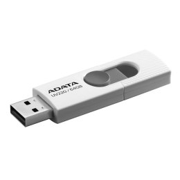 Pendrive ADATA UV220 AUV220-64G-RWHGY (64GB; USB 2.0; kolor biały)