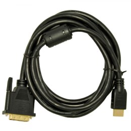 Kabel Akyga AK-AV-13 (DVI-D M - HDMI M; 3m; kolor czarny)