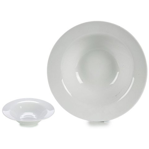 Talerz do makaronu Biały Porcelana 23 x 6,5 x 23 cm (Ø 23 cm)