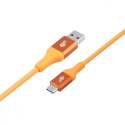 Kabel USB 3.0 - USB C 2m PREMIUM 3A pomarańczowy TPE