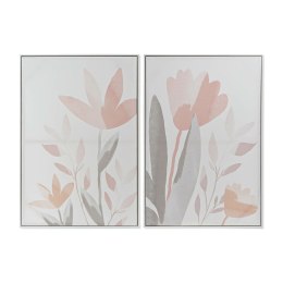 Obraz DKD Home Decor 62,2 x 3,5 x 90 cm Kvety Shabby Chic (2 Sztuk)