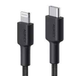 CB-CL03 Black nylonowy kabel Lightning-USB C | USB Power Delivery USB-PD | 2m | certyfikat MFi Apple
