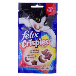 FELIX Crispies Wołowina, Kurczak - przysmak dla kota - 45 g