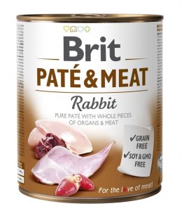 BRIT PATÉ & MEAT z królikiem - mokra karma dla psa - 800g