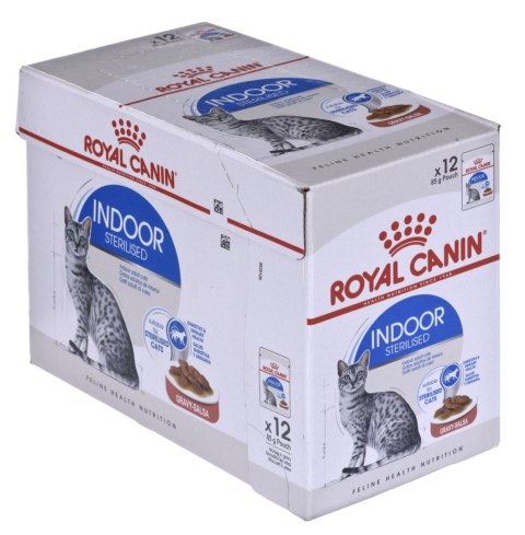 ROYAL CANIN FHN Indoor w sosie - mokra karma dla kota dorosłego - 12x85g
