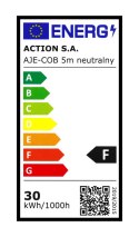 Taśma LED COB 5m barwa neutralna IP20