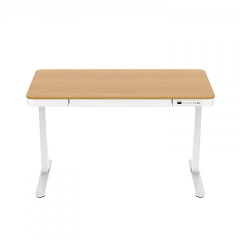 Tuckano Biurko z elektryczną regulacją wysokości ET119W-C Biały/dąb. Blat biurka o wymiarach 120 x 60cm.