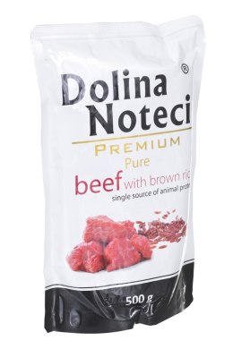 DOLINA NOTECI Premium Pure bogata w wołowinę z ryżem - mokra karma dla psa - 500g