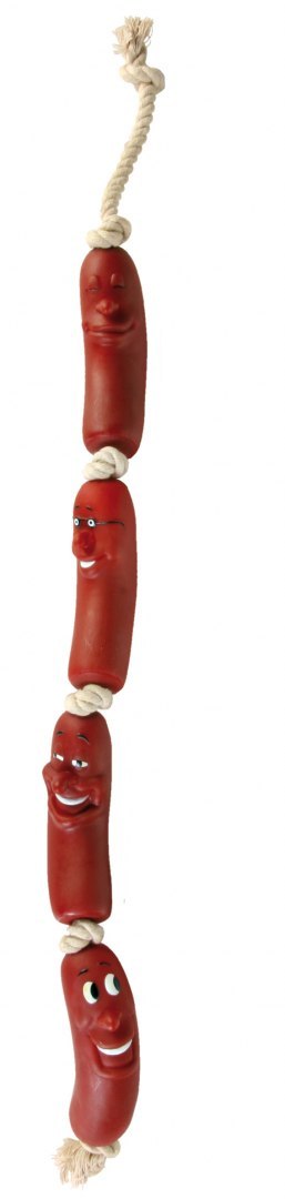 TRIXIE Parówki na sznurku - zabawka dla psa 75 cm
