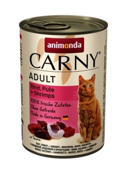ANIMONDA Carny Adult wołowina, indyk i krewetki - mokra karma dla kota - 400g