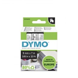 Taśma DYMO D1- 9mm x 7m czarny/przezroczysty S0720670 (9 mm )
