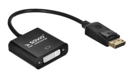 Adapter SAVIO CL-91 (DisplayPort M - DVI-I F; 0,20m; kolor czarny)