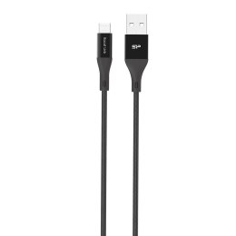 Kabel Silicon Power Boost Link Nylon LK30AB, QC3.0 USB - micro USB 1m, black