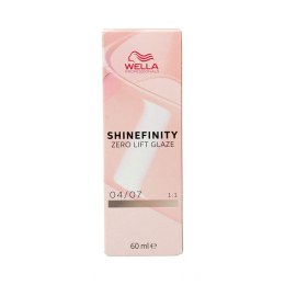 Koloryzacja permanentna Wella Shinefinity Nº 04/07 (60 ml)