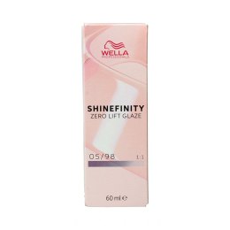 Koloryzacja permanentna Wella Shinefinity Nº 05/98 (60 ml)