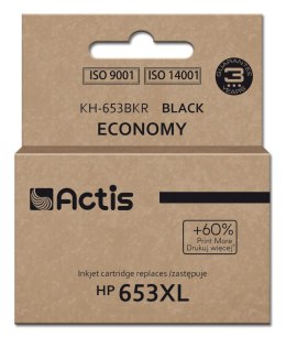 Actis KH-653BKR Tusz (zamiennik HP 653XL 3YM75AE; Premium; 20ml; 575 stron; czarny)