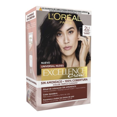 Farba bez Amoniaku L'Oreal Make Up Excellence 2u-darkest brunette Nº 2u-Darkest Brunette (5 Sztuk)