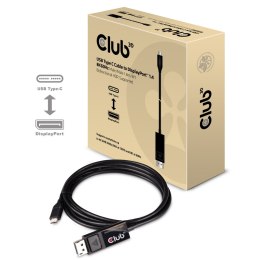 Kabel Club3D CAC-1557 (USB Adapter Cable 1.8m Type C to Displayport 8K60Hz HDR)