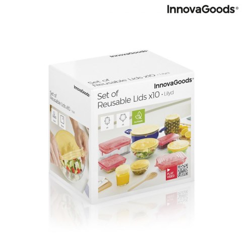 Zestaw 10 Dopasowujących się Pokrywek Kuchennych Wielokrotnego Użytku Lilyd InnovaGoods