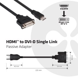 Adapter Club3D CAC-HMD>DFD (DMI to DVI-D Single-Link adapter)
