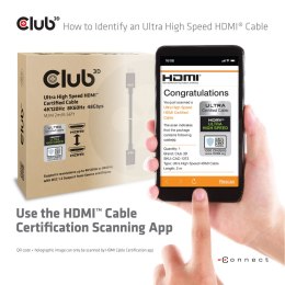 Kabel Cllub3D CAC-1372 Ultra High Speed HDMI™ Certified Cable 4K 120Hz, 8K60Hz 48Gbps M/M 2 m