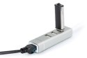 HUB/Koncentrator 3-portowy USB 2.0 HighSpeed z Typ C oraz Fast Ethernet LAN adapter, aluminium