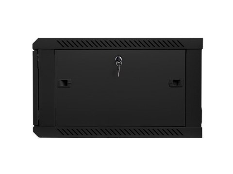 Szafa instalacyjna wisząca 19 cali 6U 600X600mm czarna (drzwi szklane)