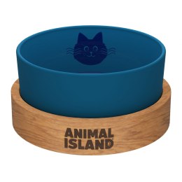 Animal Island Miska kot Deep Sea Blue roz.S 900ml