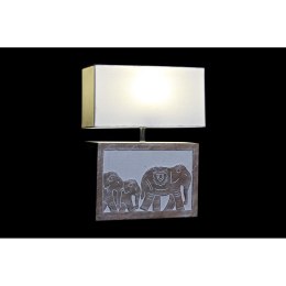 Lampa stołowa DKD Home Decor Biały Brązowy Drewno mango 50 W 220 V 33 x 12 x 41 cm