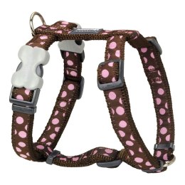 Szelki dla psa Red Dingo Style Różowy Brązowy Kropki 30-48 cm