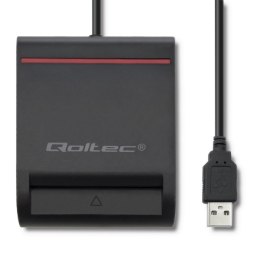 QOLTEC INTELIGENTNY CZYTNIK KART CHIPOWYCH ID USB 2.0 | PLUG&PLAY