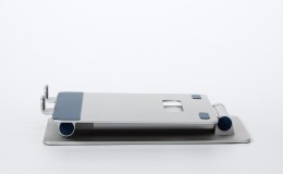 POUT Eyes3 Lift- Aluminiowa teleskopowa podstawka pod laptopa, kolor srebrno-niebieski