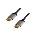 Kabel HDMI 4K/60Hz, aluminium 2m Czarny