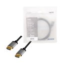 Kabel HDMI 4K/60Hz, aluminium 2m Czarny