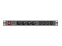 Listwa zasilająca Lanberg PDU-04E04I-0200-BK (2m; kolor czarny)